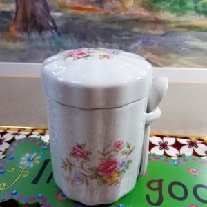 Vintage Sugar Bowl with spoon